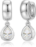 Trendy Gold Dangle Earrings for Women,14K Gold Plated Drop Earring Huggie Chunky hoop Earrings With Bezel-Set Statement Cubic Zirconia Charm Lightweight Hypoallergenic Jewelry Accessories Gifts for Women